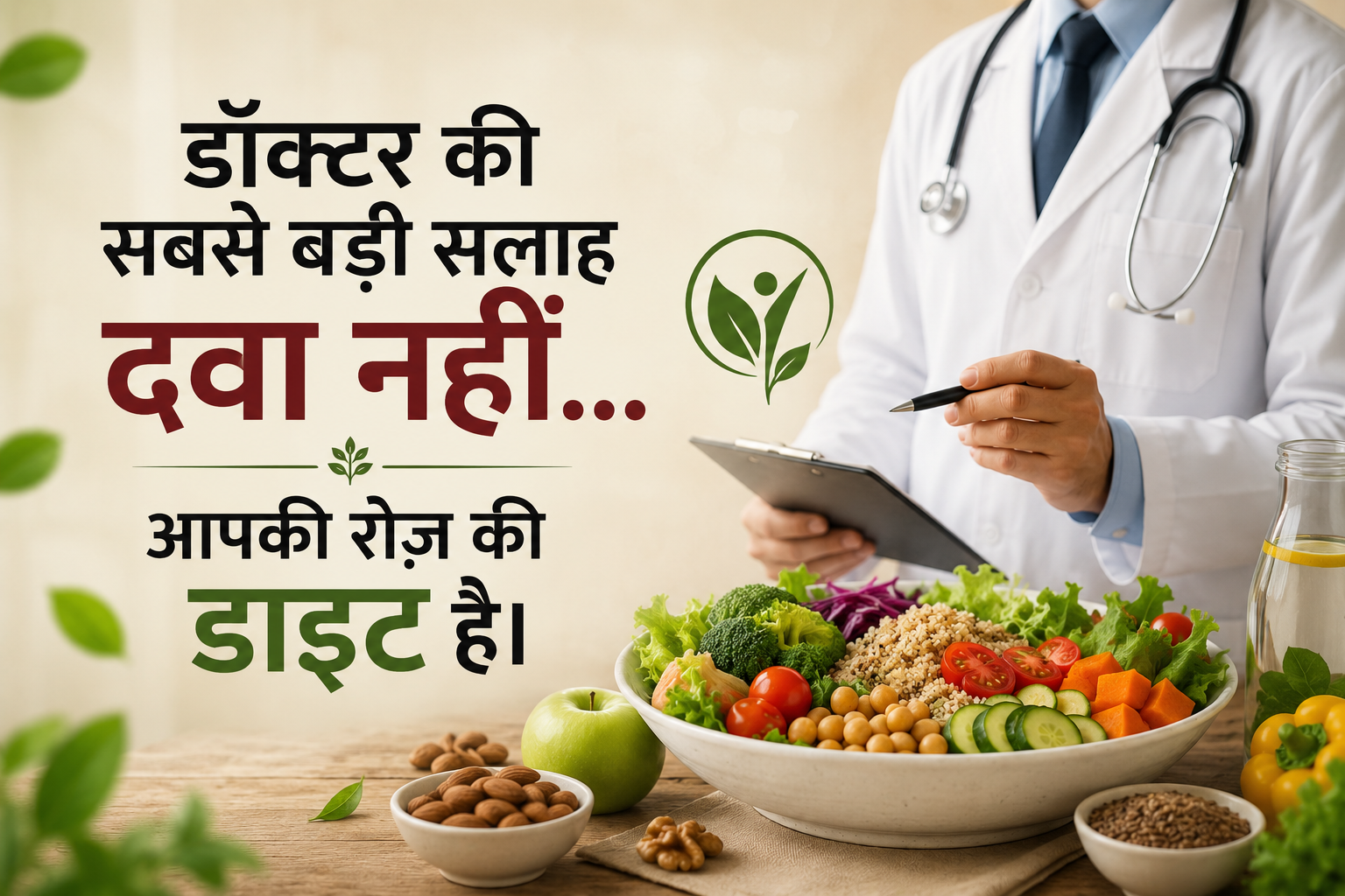 डॉक्टर की सबसे बड़ी सलाह दवा नहीं… आपकी रोज़ की डाइट है।
